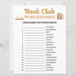 Buchclub-Wortverwirrspiel