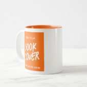 Buchcover Autor Werbebuch Start Orange Zweifarbige Tasse (Vorderseite Links)