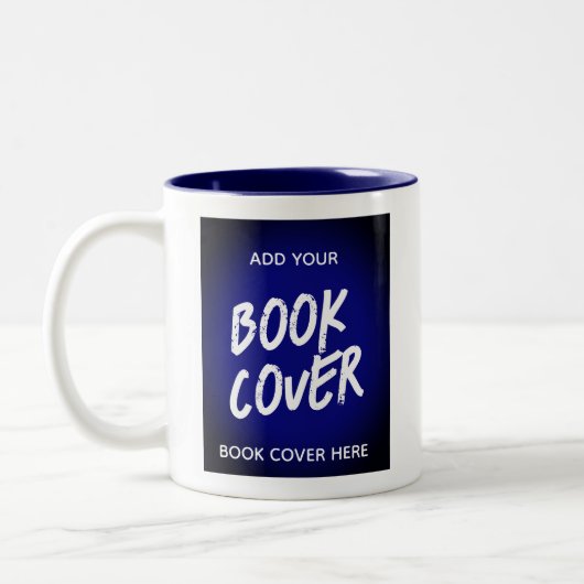 Buchcover Blue Author Promotionbook Launch Zweifarbige Tasse (Links)