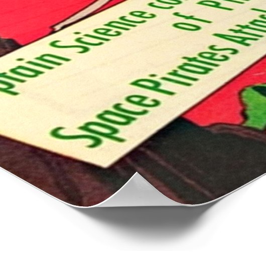 Buchcover des Kapitäns Science Comic Poster (Ecke)