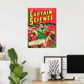 Buchcover des Kapitäns Science Comic Poster (Heimbüro)