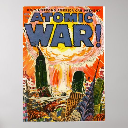 Buchcover für das Comic des Atomkriegs Poster (Vorne)