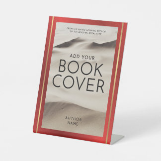 Buchcover Modern Rot & Gold Autoren-Buchsignierung Sockelschild