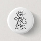 Buchdrache Button (Vorderseite)