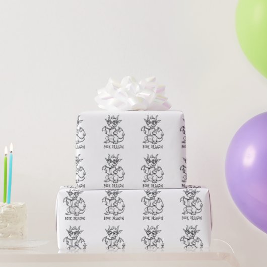 Buchdrache Geschenkpapier (Partygeschenke)