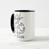 Buchdrache Tasse (Vorderseite Links)