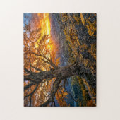 Buche am Hang mit Fuchs Puzzle (Vertikal)