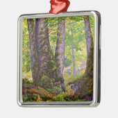 Buche Bäume im Wald (Wald) (Paul Ranson) Ornament Aus Metall (Links)