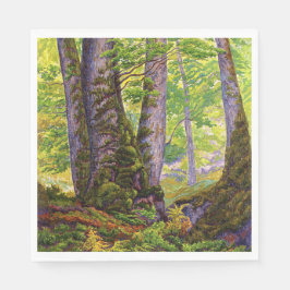 Buche Bäume im Wald (Wald) (Paul Ranson) Serviette