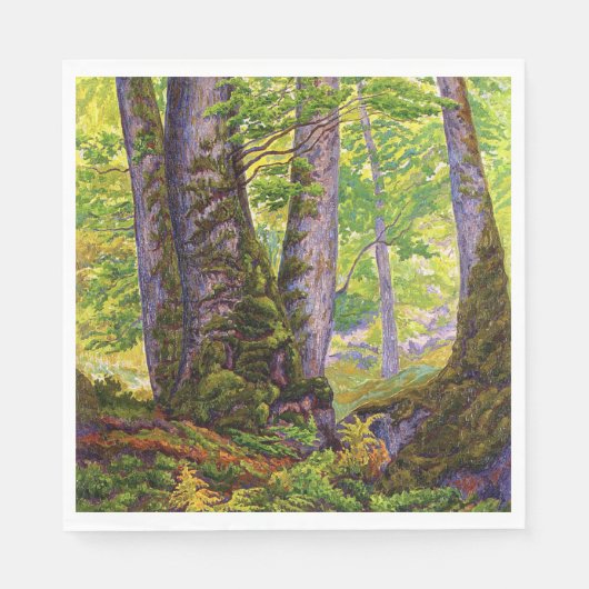 Buche Bäume im Wald (Wald) (Paul Ranson) Serviette (Vorderseite)