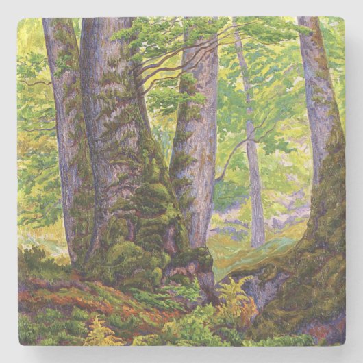 Buche Bäume im Wald (Wald) (Paul Ranson) Steinuntersetzer (Vorderseite)