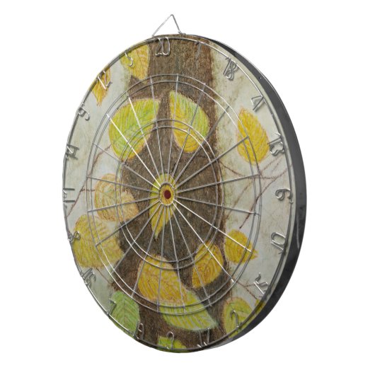 Buche-Blätter Dartscheibe (Vorderseite rechts)