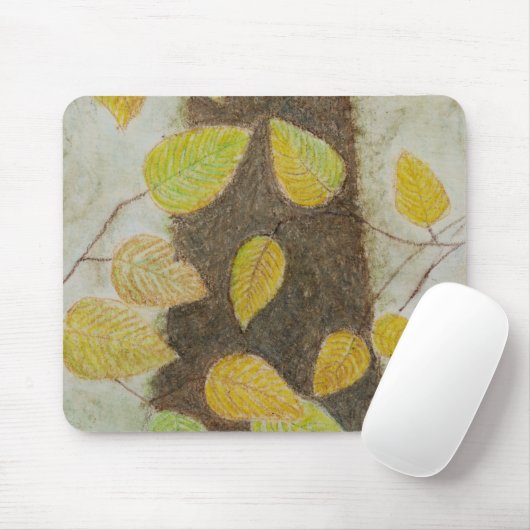 Buche-Blätter Mousepad (Mit Mouse)