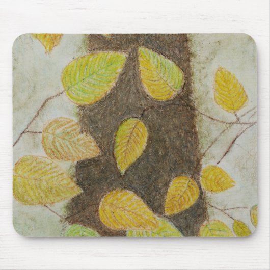 Buche-Blätter Mousepad (Vorne)