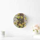 Buche-Blätter Runde Wanduhr (Zuhause)