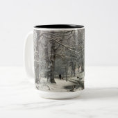 Buche Forest, Winter von Anders Andersen-Lundby Zweifarbige Tasse (Vorderseite Links)