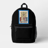 Buche Gerechtigkeit! Bedruckter Rucksack (Vorderseite)
