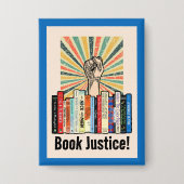 Buche Gerechtigkeit! Button (Vorderseite)