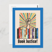 Buche Gerechtigkeit! Postkarte (Vorne/Hinten)