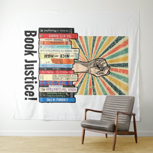 Buche Gerechtigkeit! Wandteppich (Beispiel (Horizontal))