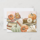 Buche Theme Pumpkin Fall Baby Dusche Dankeskarte (Rückseite)