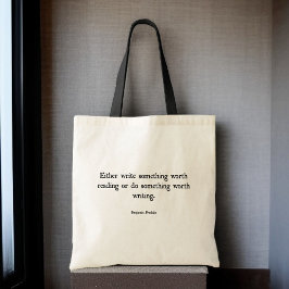 Buche Tote Bag - Benjamin Franklin Zitat Tragetasche