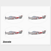 Buche V-35 Bonanza 453453 Ovaler Aufkleber (Blatt)