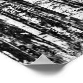 Buche, weiß und Holzkohle, grau/grau Poster (Ecke)