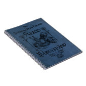 Bucheinband der Alicen im Wunderland 1905 Notizblock (Rechte Seite)