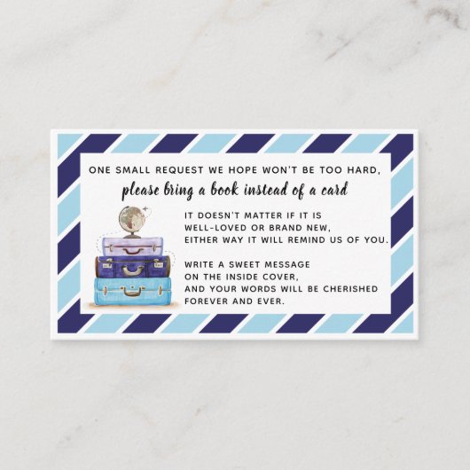 Buchen anstelle der Karte Blue Insert (Vorderseite)