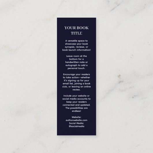 Buchen | Autor-Mini-Werbedesign Mini Visitenkarte (Rückseite)