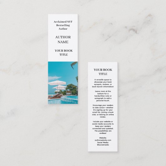 Buchen | Autor-Mini-Werbedesign Mini Visitenkarte (Vorne/Hinten)