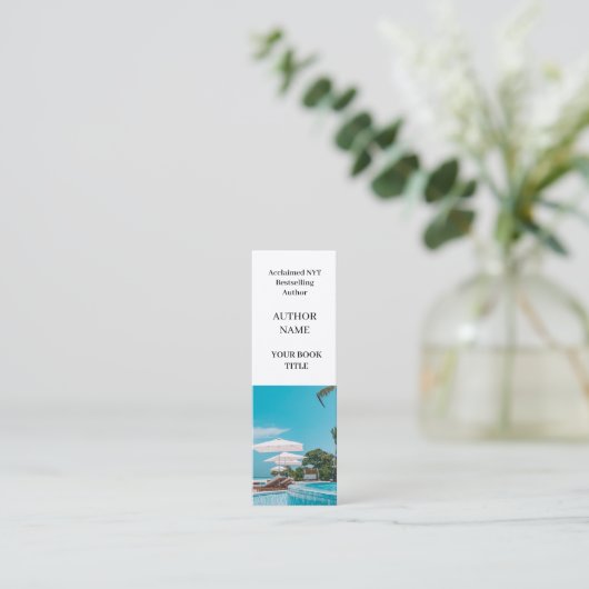 Buchen | Autor-Mini-Werbedesign Mini Visitenkarte (Stehend Vorderseite)