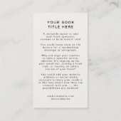 Buchen | Autor Werbebuchabdeckung Visitenkarte (Rückseite)