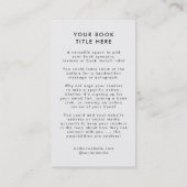 Buchen | Autor Werbefilm Cover Artwork Visitenkarte (Rückseite)