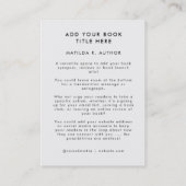 Buchen | Autor Werbefilm Cover Artwork Visitenkarte (Rückseite)