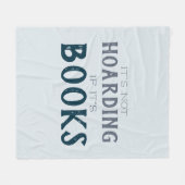 Buchen Hoarding Funny Blue Gray Book Lovers Buchha Fleecedecke (Vorderseite (Horizontal))