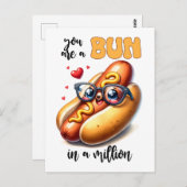 Buchen in einem Million Hotdog Punny Funny Valenti Postkarte (Vorne/Hinten)