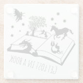 Buchen Lovers Love Love Love Love im Buch Kunst Glasuntersetzer (Rückseite)