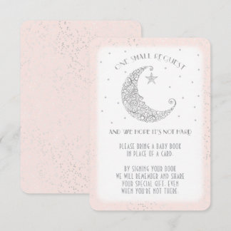 Buchen Moon Star Baby Dusche Silver Pink Einladung