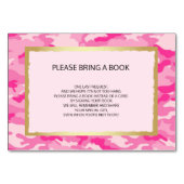 Buchen - Pink CAMOUFLAGE Girl Babyduschkarten Tischnummer (Vorderseite)