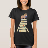 Buchen Pony Tee Kaffee Kawaii Bookworm Pferd (Vorderseite)