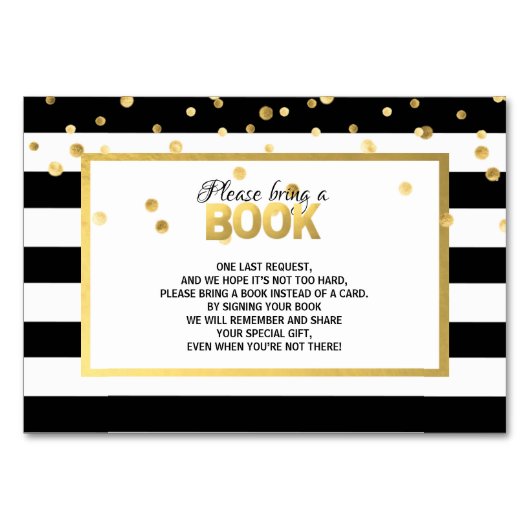 Buchen - Schwarz-weiße Babyduschkarten Tischnummer (Vorderseite)