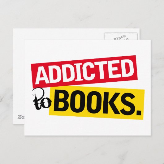 Buchen Sie Addict Funny Reading Geschenk Postkarte (Vorne/Hinten)