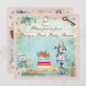 Buchen Sie Alice & Cheshire Cat Baby Dusche Einladung (Vorne/Hinten)
