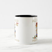 Buchen Sie alles zu Weihnachten gebucht Zweifarbige Tasse (Mittel)