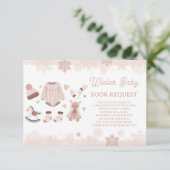 Buchen Sie Baby Dusche Neutral Es ist kalt draußen Einladung (Stehend Vorderseite)