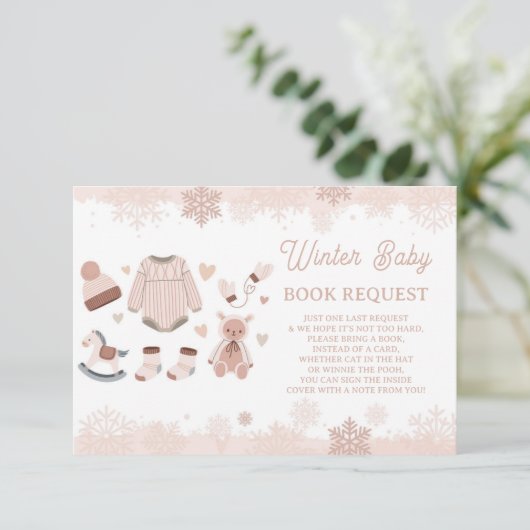 Buchen Sie Baby Dusche Neutral Es ist kalt draußen Einladung (Stehend Vorderseite)