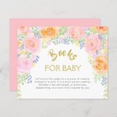 Buchen Sie Baby Dusche Pink Roses Wasserfarbe (Vorne/Hinten)