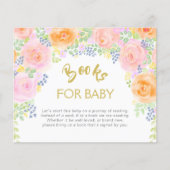 Buchen Sie Baby Dusche Pink Roses Wasserfarbe (Vorderseite)